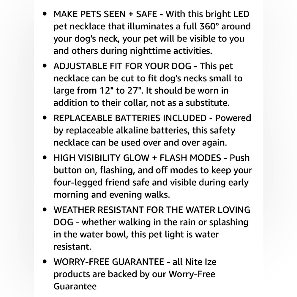 🆕LED Pet Safety Necklace; Glow in the Dark neon green Pet Safety Necklace - Picture 9 of 16